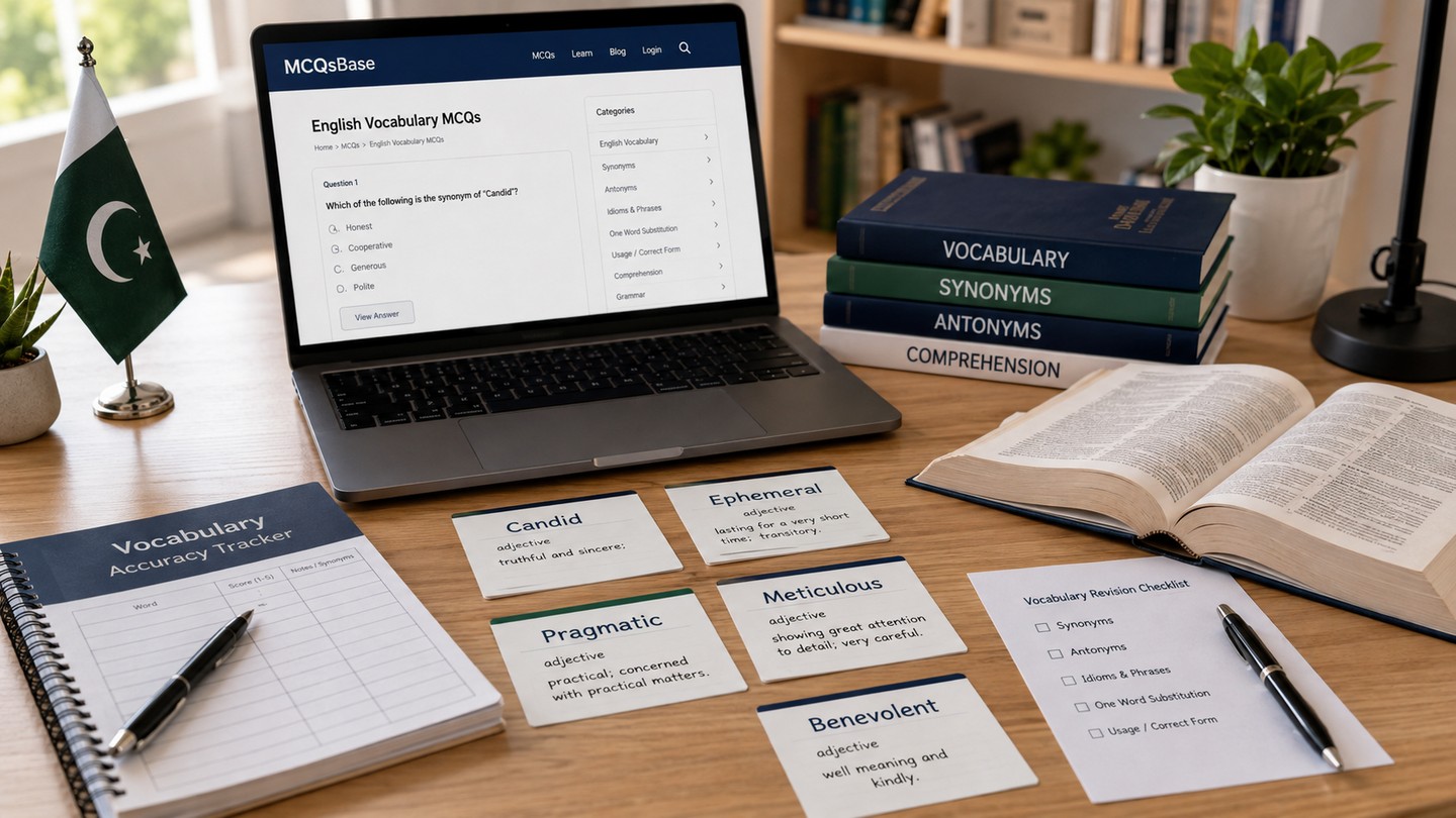 English vocabulary MCQs practice set