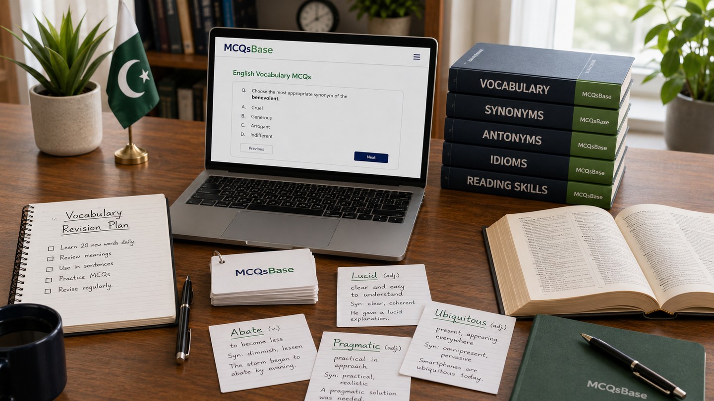 English vocabulary MCQs practice set